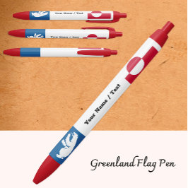 Greenlan Flag Pen, Bear, Greenland / Promotional Kugelschreiber