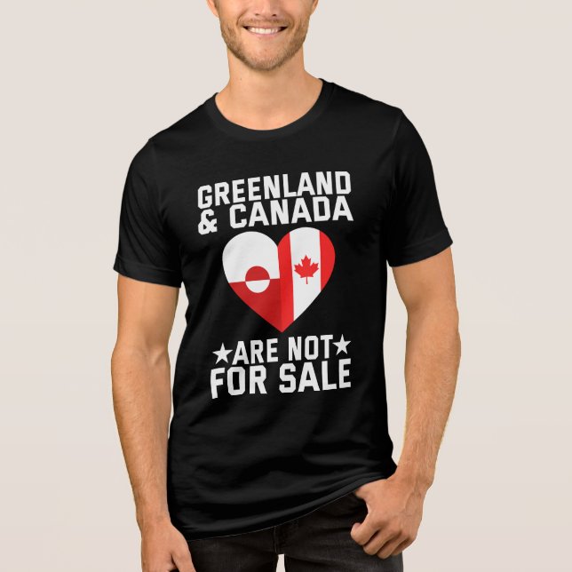Greenland And Canada Are Not For Sale Tri-Blend Shirt (Vorderseite)
