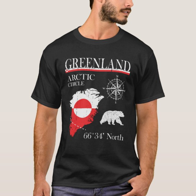 Greenland Arctic Circle  Polar Circle North Grönla T-Shirt (Vorderseite)