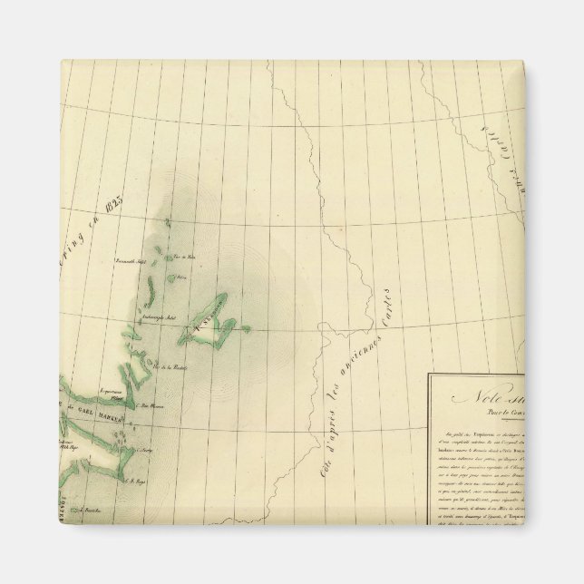 Greenland Atlas Karte Magnet (Vorne)