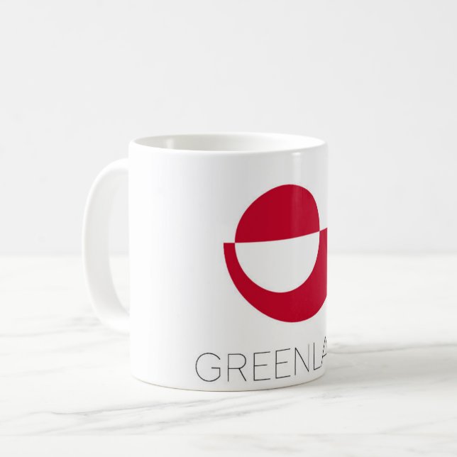 Greenland Flag Coffee Mug Kaffeetasse (Vorderseite Links)