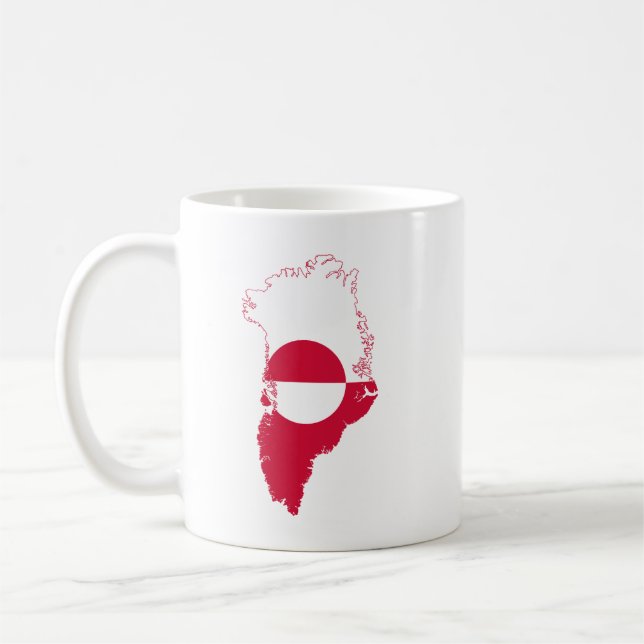 Greenland- flag in country T-Shirt Kaffeetasse (Links)