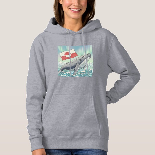 Greenland Free as a Whale Hoodie (Vorderseite)