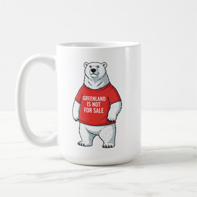 Greenland Is Not For Sale Polar Bear  Kaffeetasse (Links)