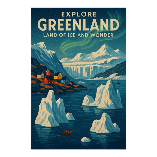 GREENLAND — Land of Ice and Wonder Poster (Vorderseite)