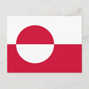 Greenland National World Flag Postkarte