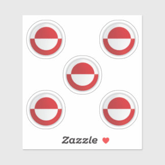 Greenland Round Icon X4 Aufkleber