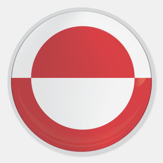 Greenland Round Icon X4 Runder Aufkleber (Vorderseite)