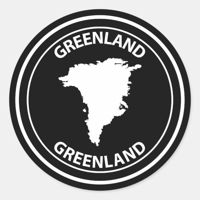 Greenland Runder Aufkleber (Vorderseite)