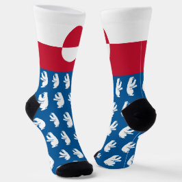 Greenland Socks, Greenland flag fashion / sports Socken