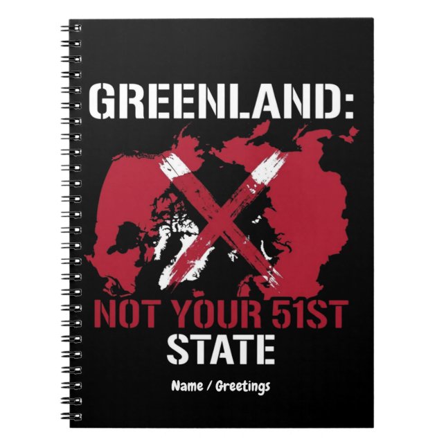 Greenland Sovereignty Not Your 51st State Arctic  Notizblock (Vorderseite)
