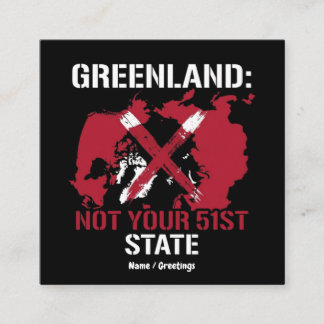 Greenland Sovereignty Not Your 51st State Arctic  Quadratische Visitenkarte