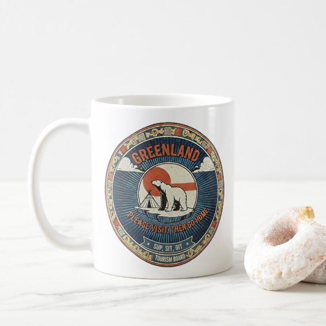 Greenland Tourism Mug Kaffeetasse (Mit Donut)