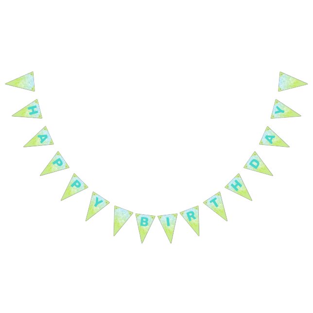 Greenleaf Glitzer Happy Birthday Bunting Flags Wimpelkette (Alle)