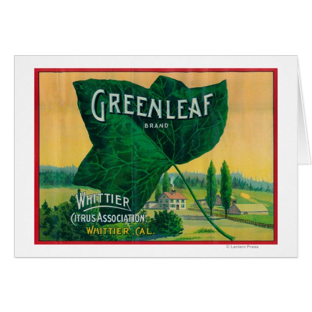 Greenleaf Lemon LabelWhittier, CA (Vorderseite (Horizontal))