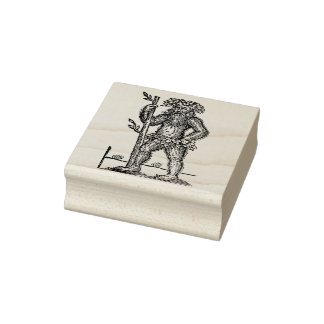 Greenman-Holzschnitt Gummistempel