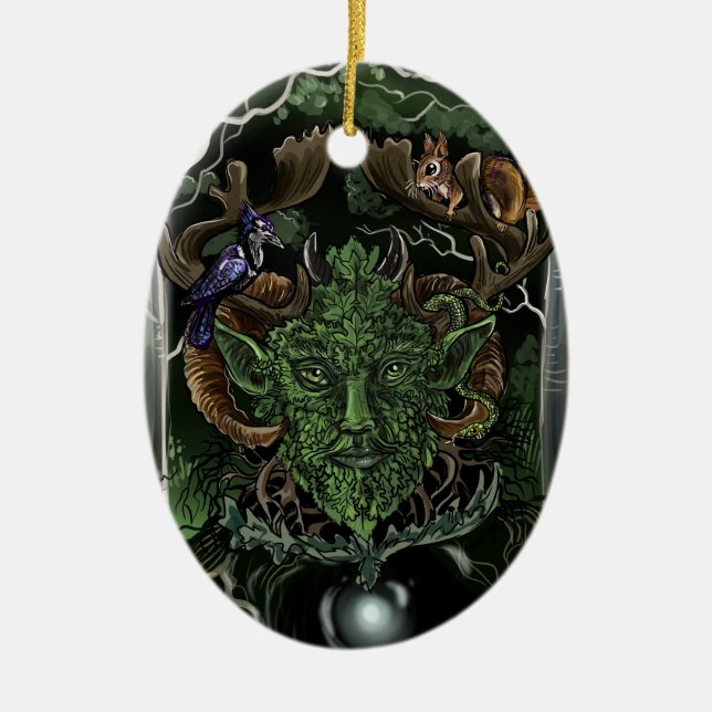 GreenMan~ornament Keramikornament (Vorne)