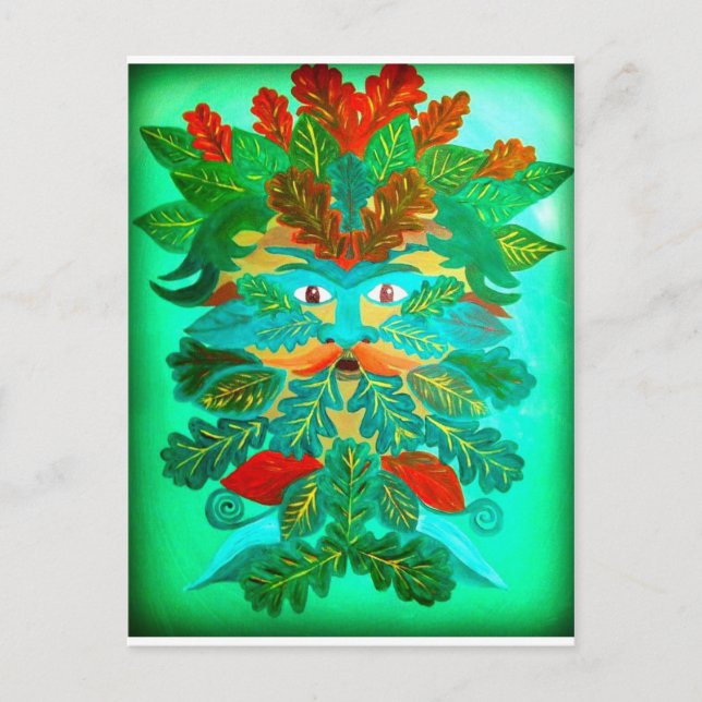 Greenman Postkarte (Vorderseite)