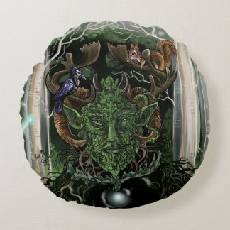 GreenMan Rundes Kissen