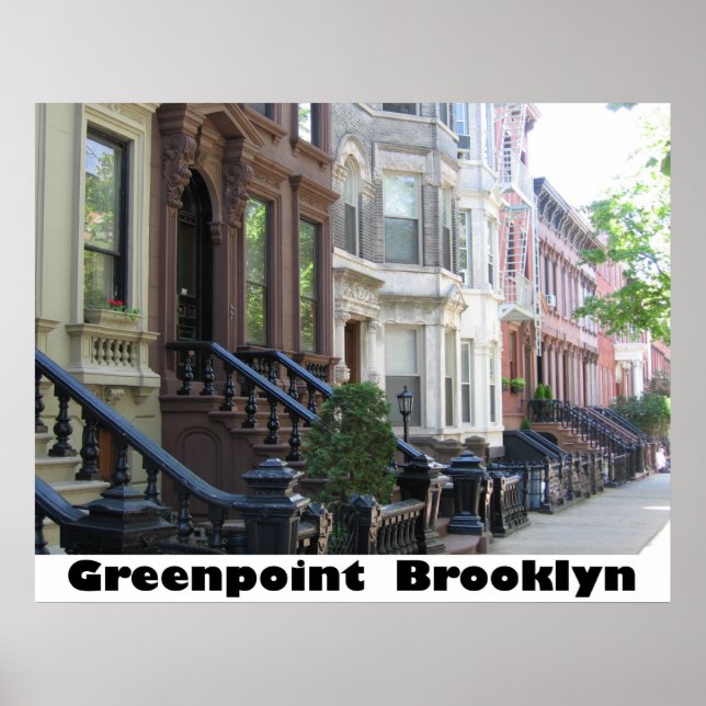 Greenpoint Brooklyn Poster Print on Leinwand (Vorne)