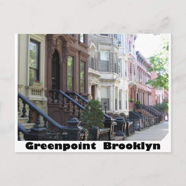 Greenpoint Brookyly Brownstone Gebäude Postkarte (Vorderseite)
