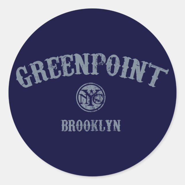 Greenpoint Runder Aufkleber (Vorderseite)