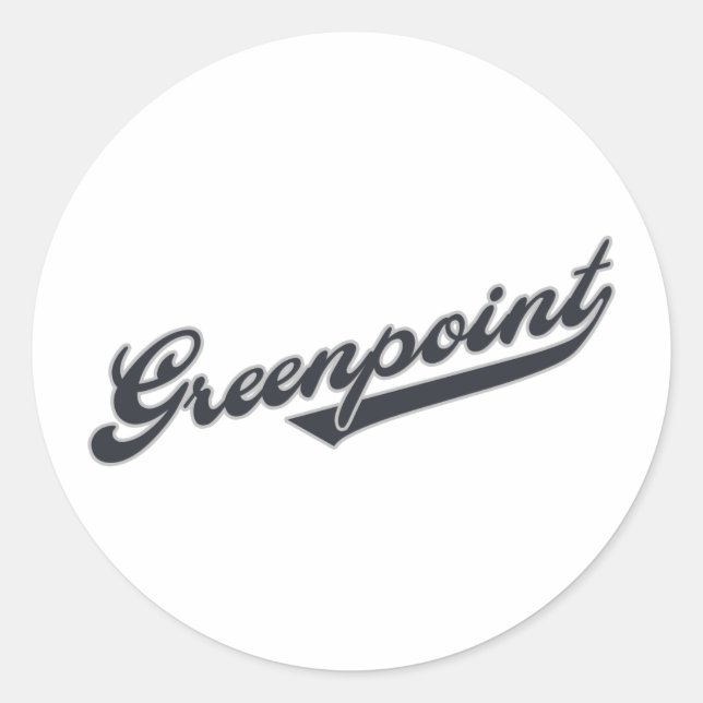 Greenpoint Runder Aufkleber (Vorderseite)