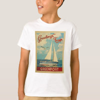Greenport Sailboat Vintage Travel New York
