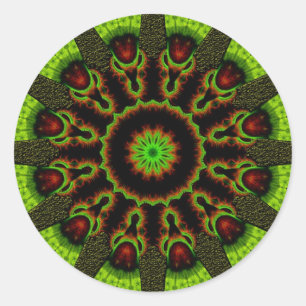 GreenRosa-Aufkleber Runder Aufkleber