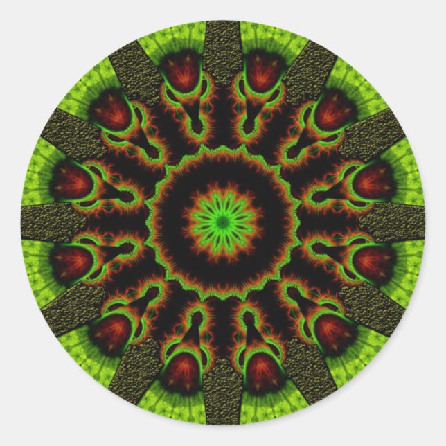 GreenRosa-Aufkleber Runder Aufkleber (Vorderseite)