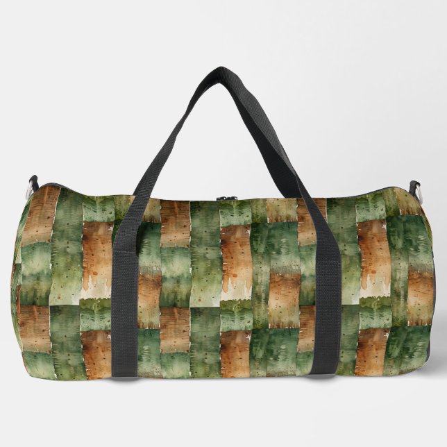 Greens and Brown Camo Strips Duffle Bag (Vorderseite)