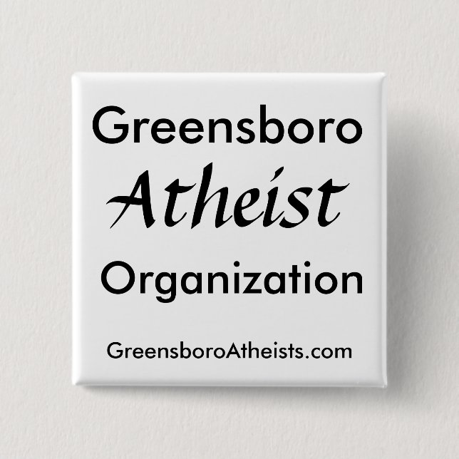 Greensboro, Atheist, Organisation, GreensboroAt… Button (Vorderseite)