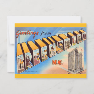Greensboro NC Grußkarte Postkarte