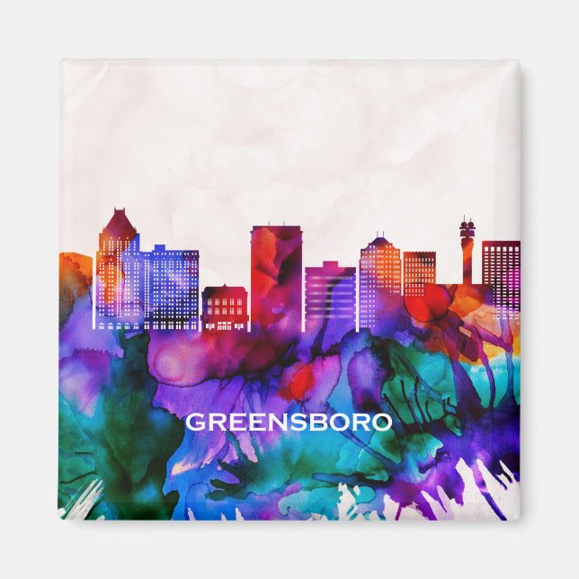 Greensboro Skyline Magnet (Vorne)