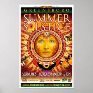 Greensboro Sommer-Sonnenwende 2014 Souvenir Poster