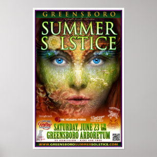 Greensboro Sommer-Sonnenwende 2018 Souvenir Poster