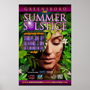 Greensboro Sommer-Sonnenwende 2022 Souvenir Poster