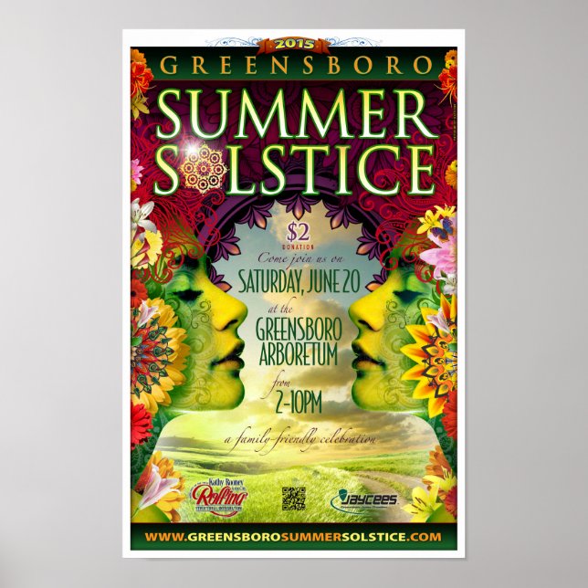 Greensboro Summer Solstice 2015 Souvenir Poster (Vorne)