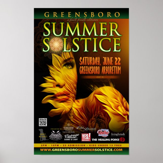 Greensboro Summer Solstice 2019 Souvenir Poster (Vorne)