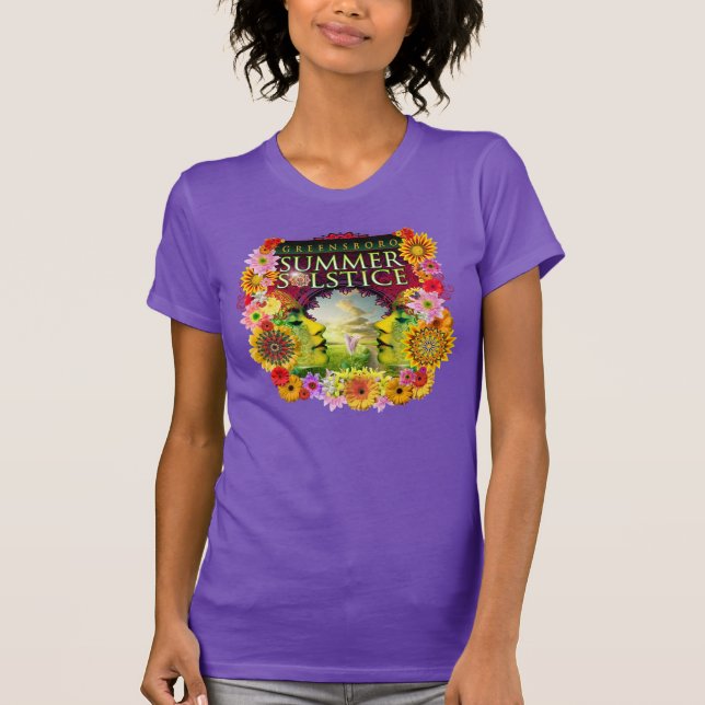 Greensboro Summer Solstice Festival Lila T-Shirt (Vorderseite)