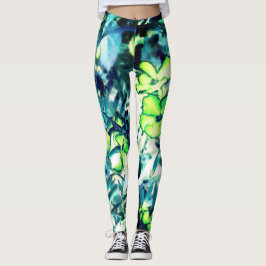 Greensche Blume durch Farbveränderungen Leggings