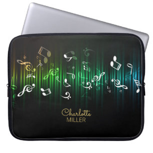 Greensche Musiknoten und Individuelle Name Laptopschutzhülle
