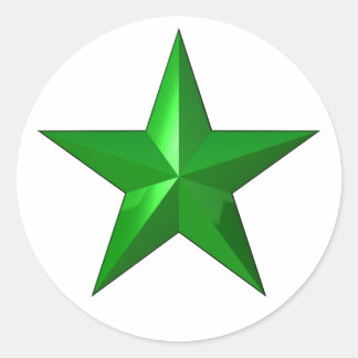 GreenStarButton Runder Aufkleber