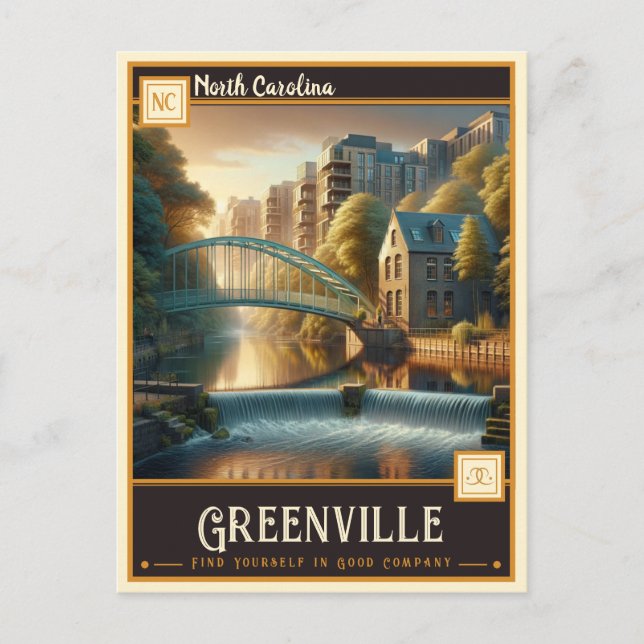 Greenville, North Carolina | VINTAG Postkarte (Vorderseite)