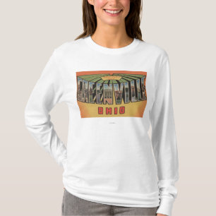Greenville, Ohio - große Buchstabe-Szenen T-Shirt