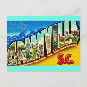 Greenville SC Vintag Greeting Postkarte