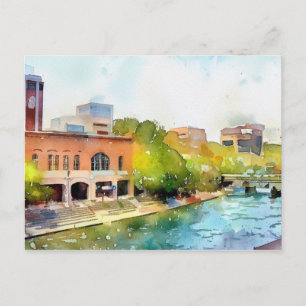 Greenville South Carolina Aquarellmalerei Postkarte