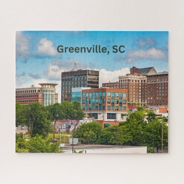 Greenville, South Carolina, Downtown Gebäude Puzzle (Horizontal)