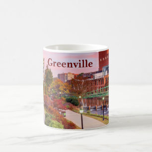 Greenville, South Carolina, Fall Sunset, Downtown Kaffeetasse