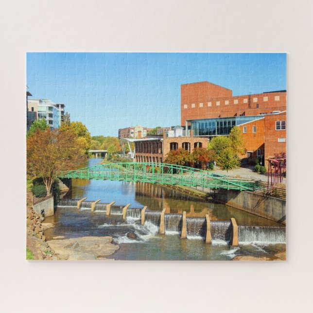 Greenville, South Carolina Reedy River Downtown Puzzle (Horizontal)
